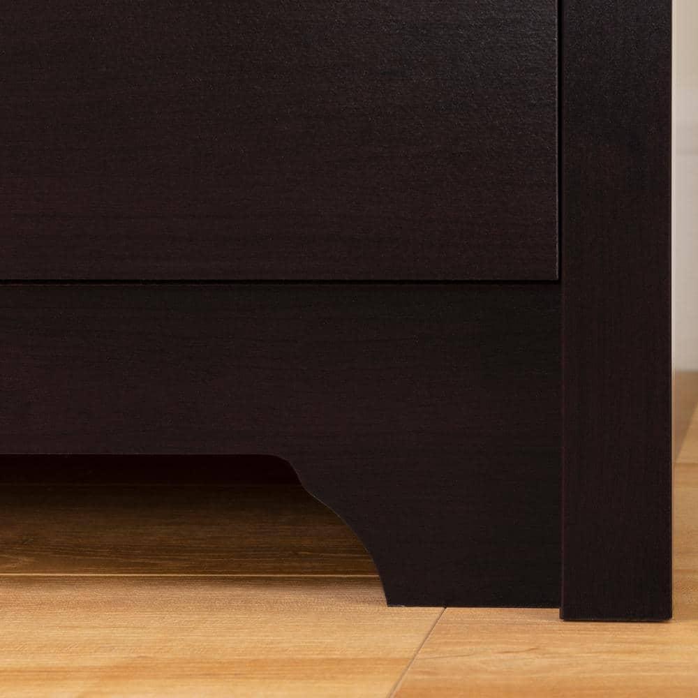 South Shore Vito Collection 5-Drawer Dresser, Chocolate with Matte Nickel Handles