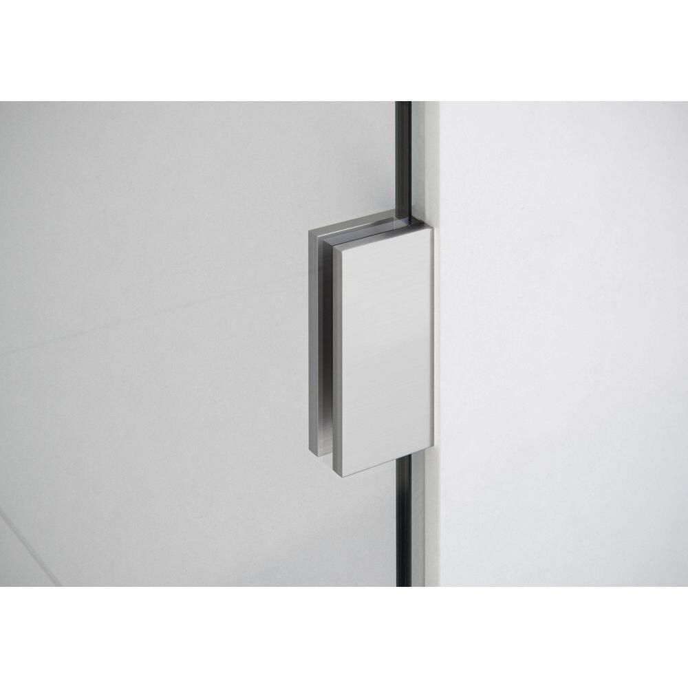 Halo 48 in. x 78 in. Frameless Glass Hinge Shower Door
