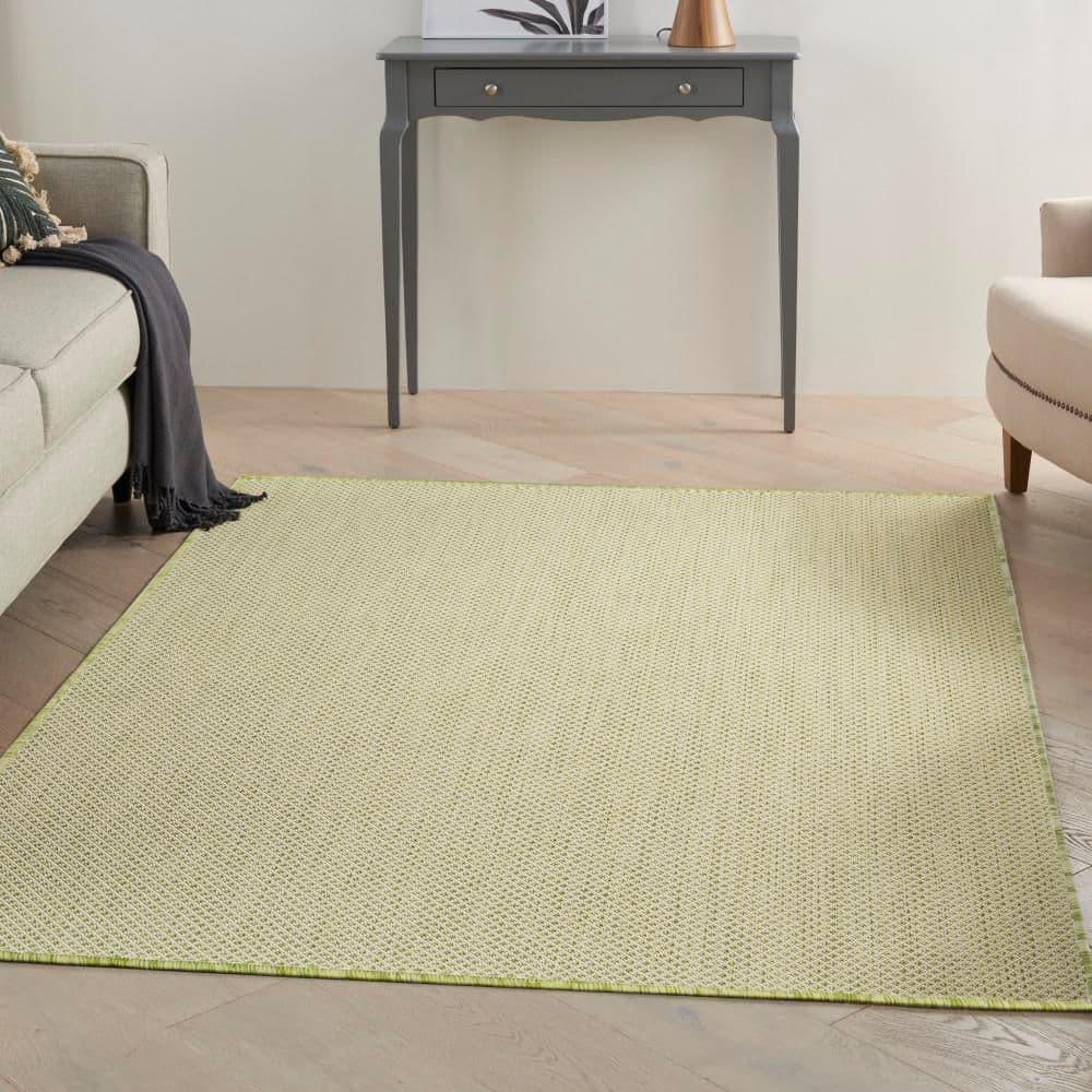 Nourison Courtyard COU01 Indoor/outdoor Area Rug - Ivory Green 5' x 7'
