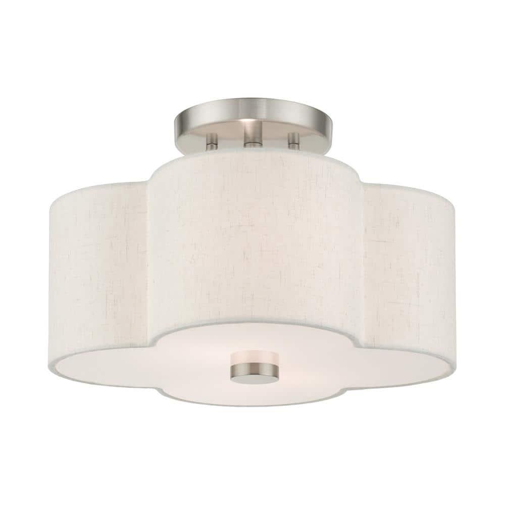 Livex Lighting Solstice 2 - Light Semi-Flush Mount in  Brushed Nickel