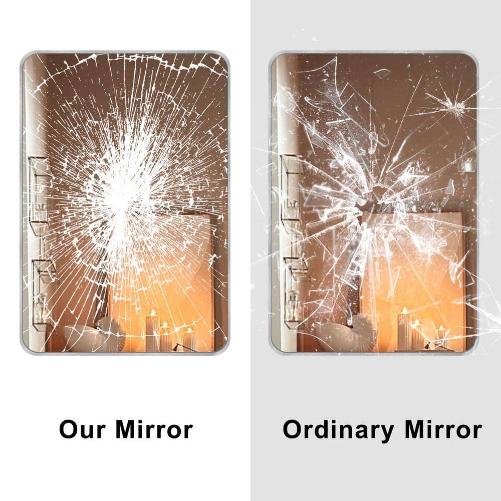 30 in. W x 48 in. H Silver Vanity Rectangle Wall Mirror Aluminum Alloy Frame Bathroom Mirror