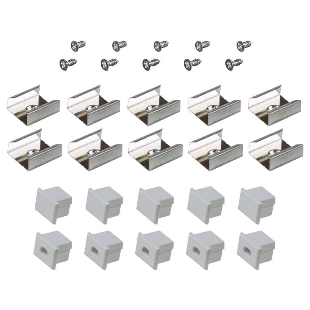Armacost Lighting Accessory Packs for LED Tape Light Mounting Channels, Deep Surface, Grey 960004