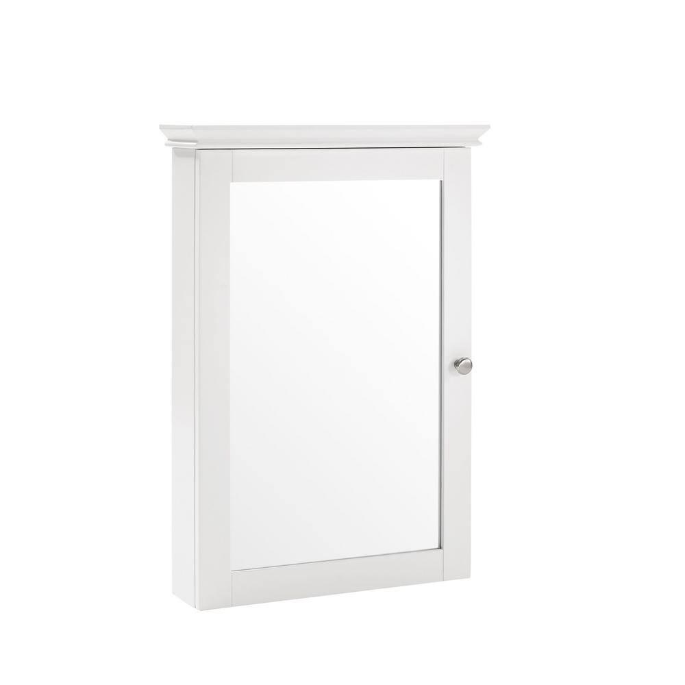 Crosley Lydia Wall Cabinet with Mirror White