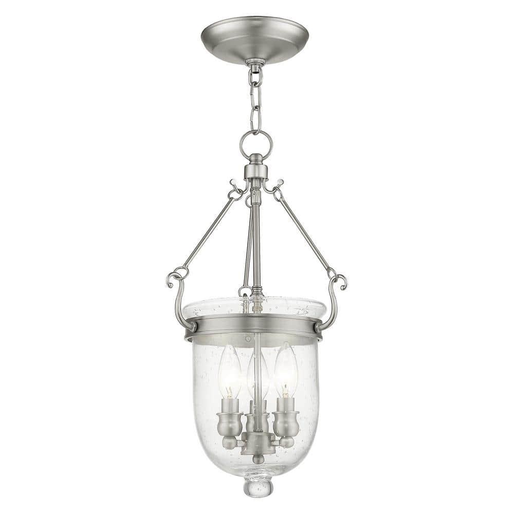 Livex Lighting Jefferson 3 - Light Chandelier in  Brushed Nickel