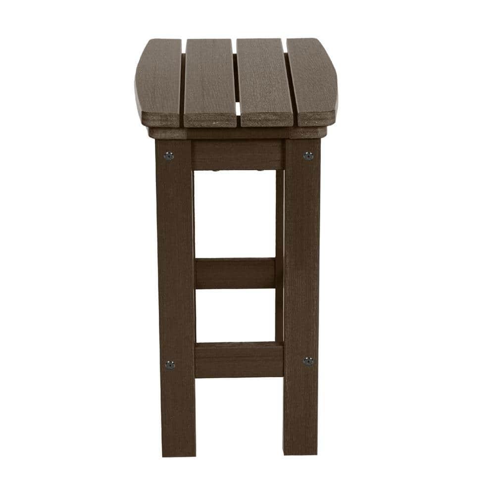 Weathered Acorn Compact Backless Counter Height Bar Stool