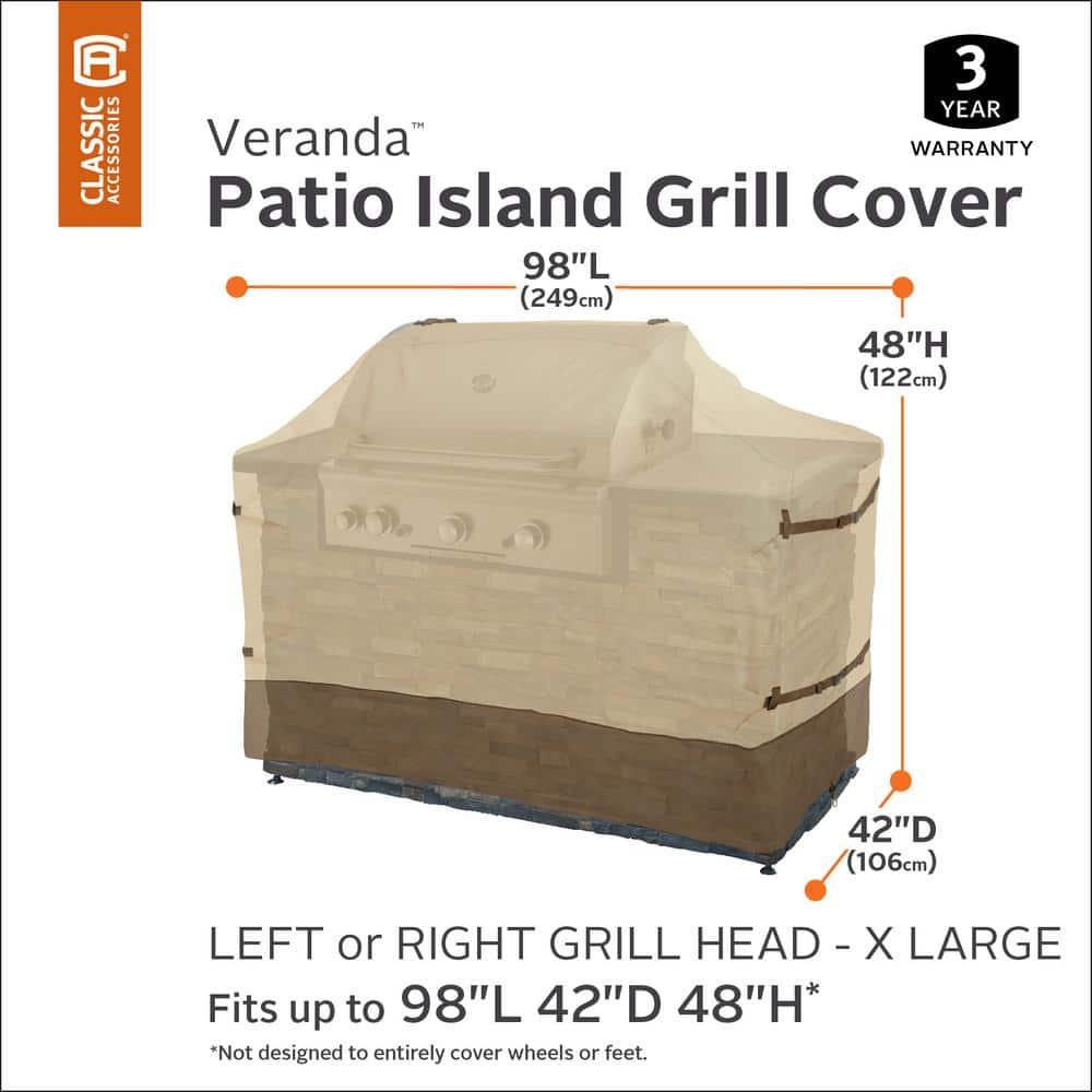 Classic Accessories Veranda™ Patio Island Grill Cover - Left or Right Grill Head, X-Large
