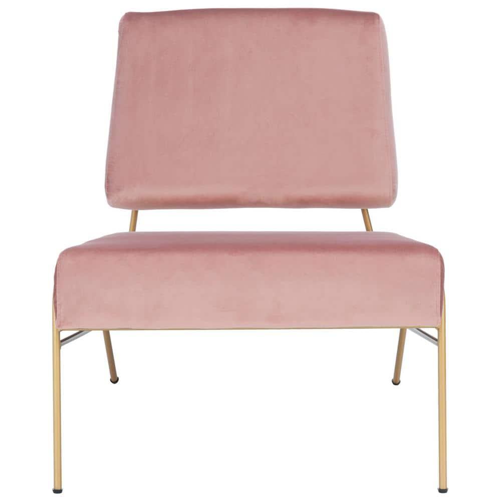 Romilly Velvet Accent Chair - ACH6203 - Dusty Rose/Gold - Safavieh