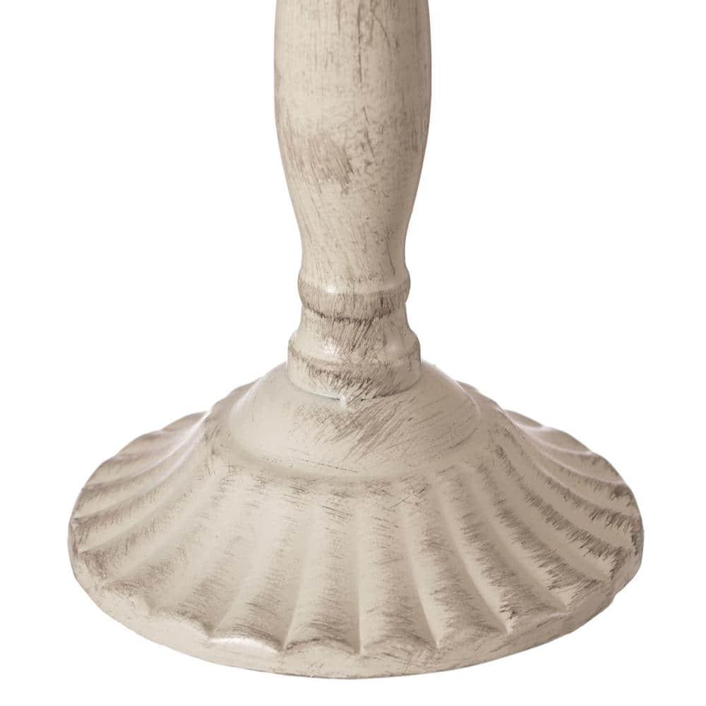 Fabulaxe Antique 8" Distressed Candlestick for Dining Room, Entryway, Kitchen and Vanity