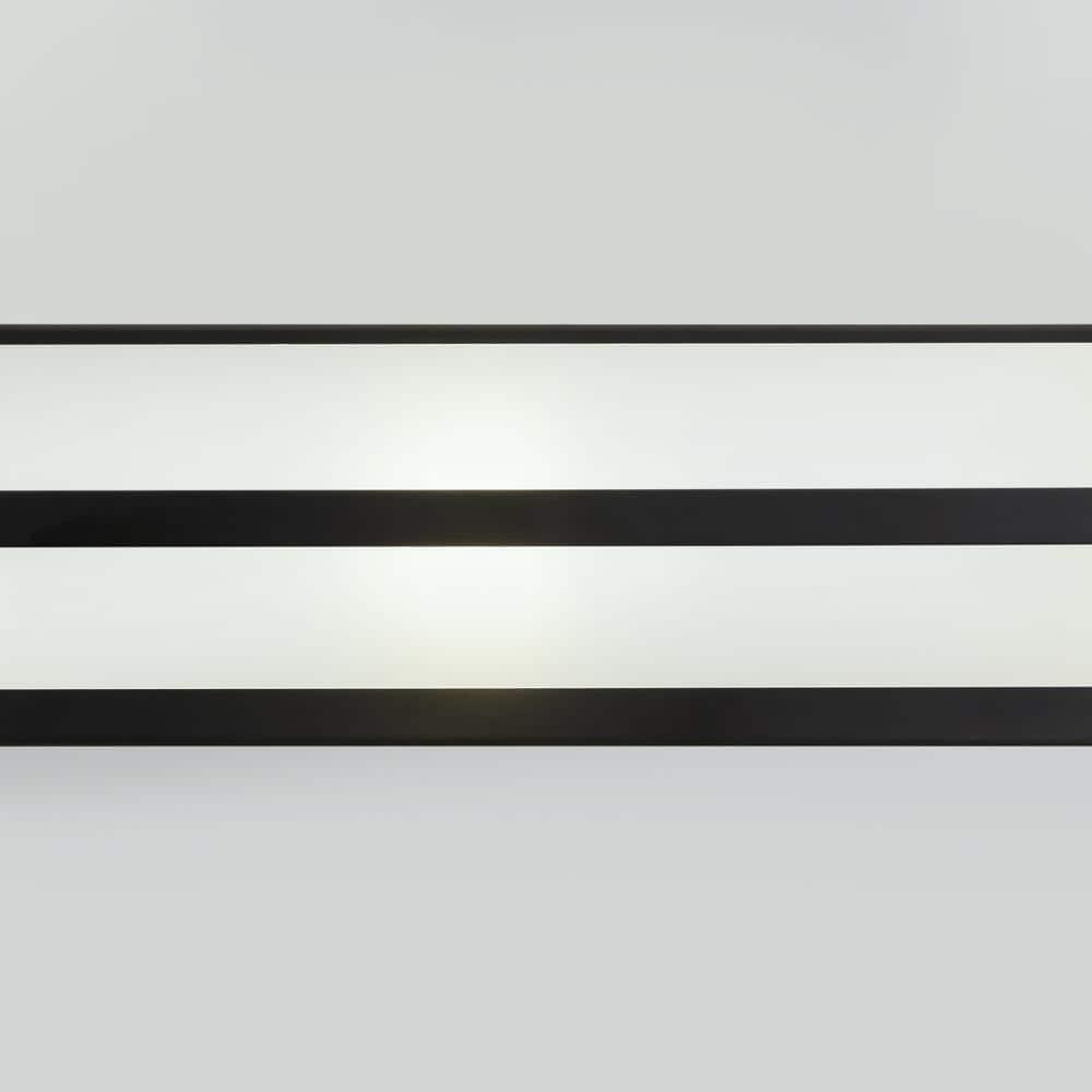 Midnight Black Satin Etched Glass 3-Light Vanity Fixture