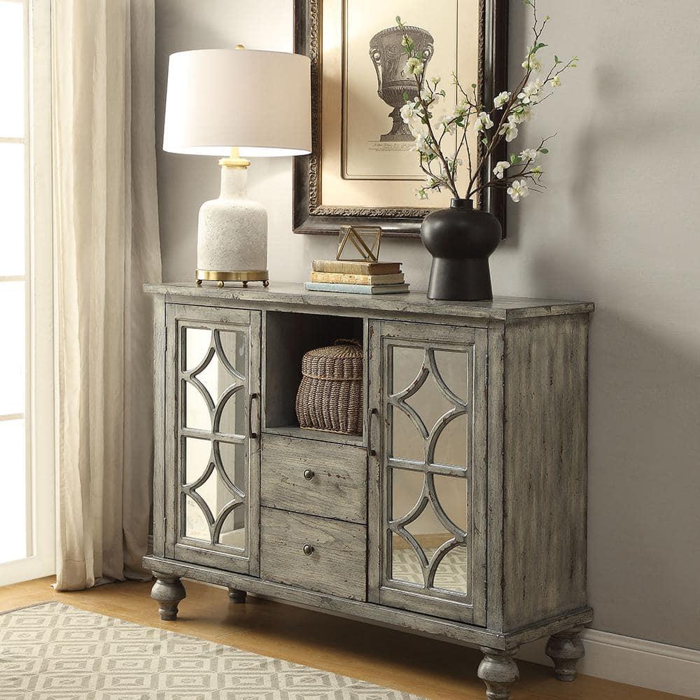 NTYUNRR Velika 48'' Solid Wood Console Table with 2 Drawers