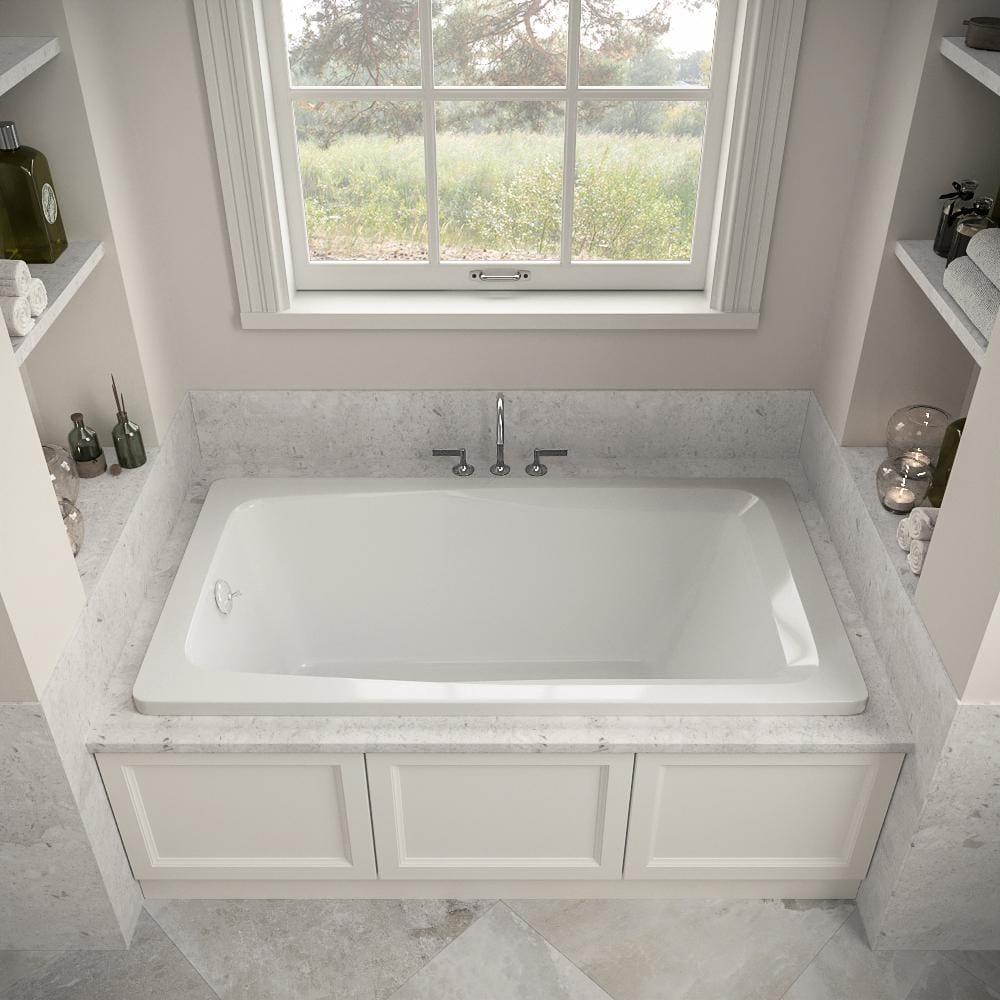 60'' x 32'' Acrylic Soaking Drop-In Bathtub, Drain Included