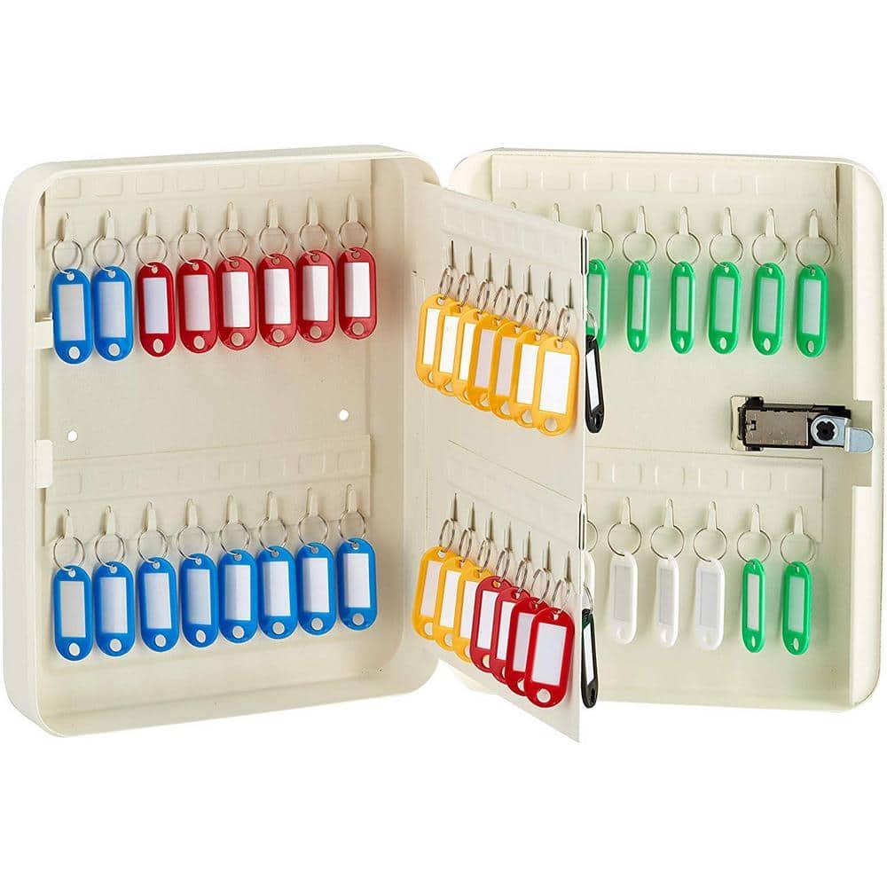 AdirOffice 30-Key Steel Secure Key Cabinet with Combination Lock (Set of 2)