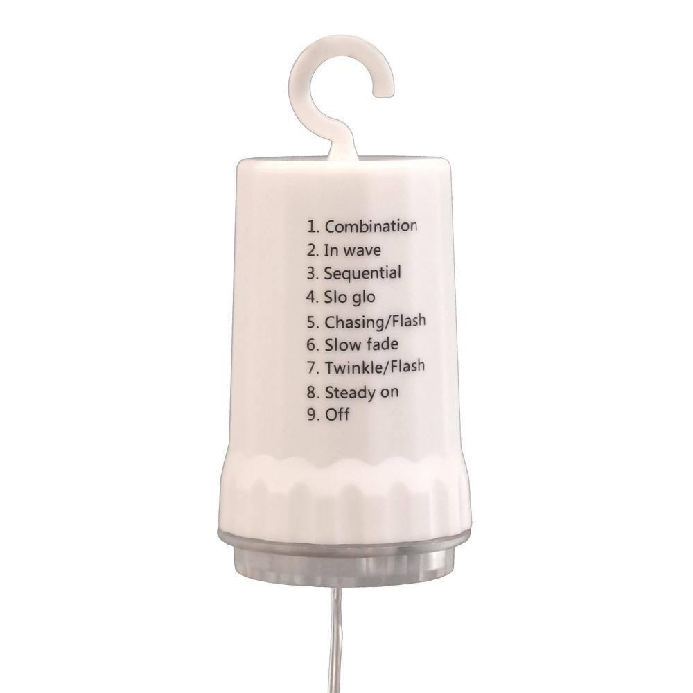 LumaBase Battery Operated Starburst Lights with Remote Control - Set of 2 (White)