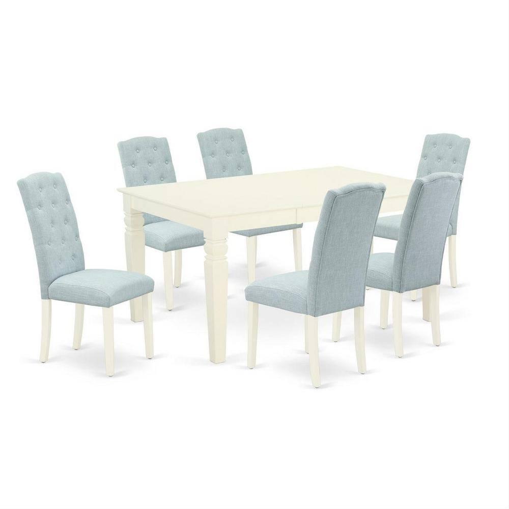 Dining Room Set Linen White, WECE7-WHI-15