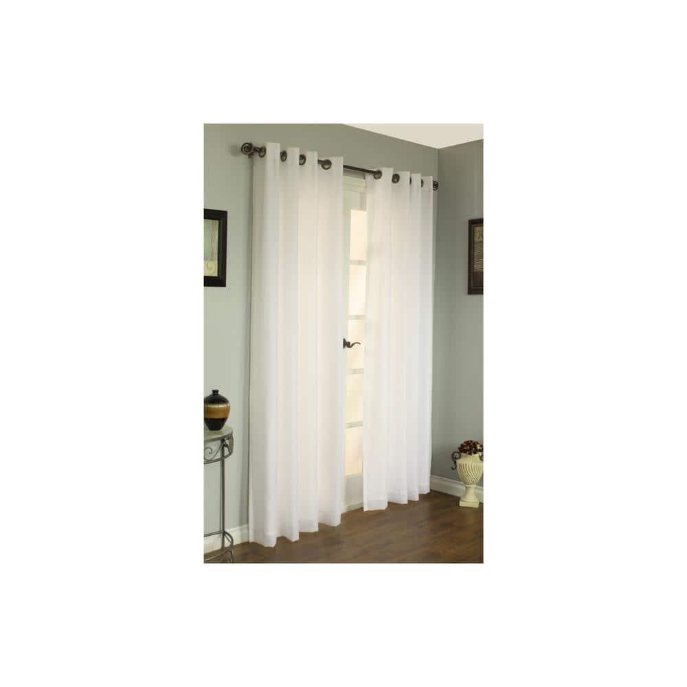 Thermalogic Galion Solid Color Semi-Sheer Thermal Grommet Single Curtain Panel