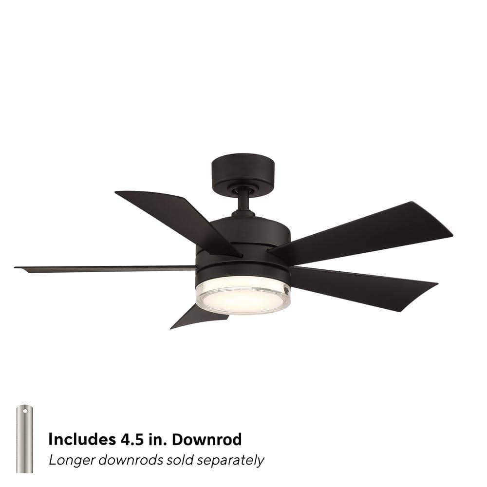 Wynd 5 - Blade Outdoor /Indoor Smart Ceiling Fan with Remote Control and LED Light Kit Included, Works With Alexa and iOS or Android App