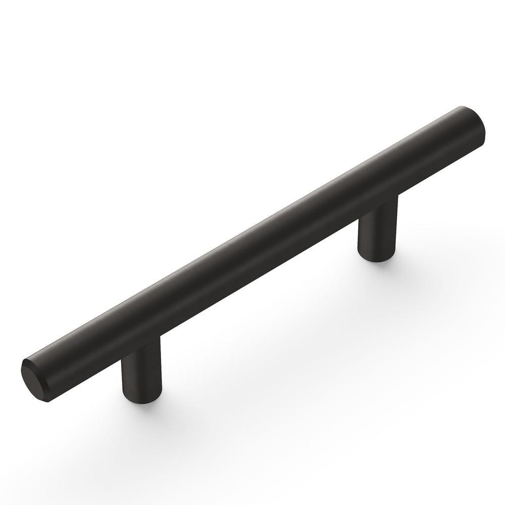 Hickory Hardware Bar Pulls Collection Pull - 3" Center to Center Cabinet Pull Brushed Black Nickel - Contemporary, Minimalist Hardware for Drawers & Cabinets