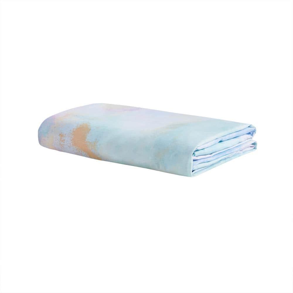 Intelligent Design Cassiopeia Watercolor Tie Dye Printed Duvet Cover Set with Throw Pillow