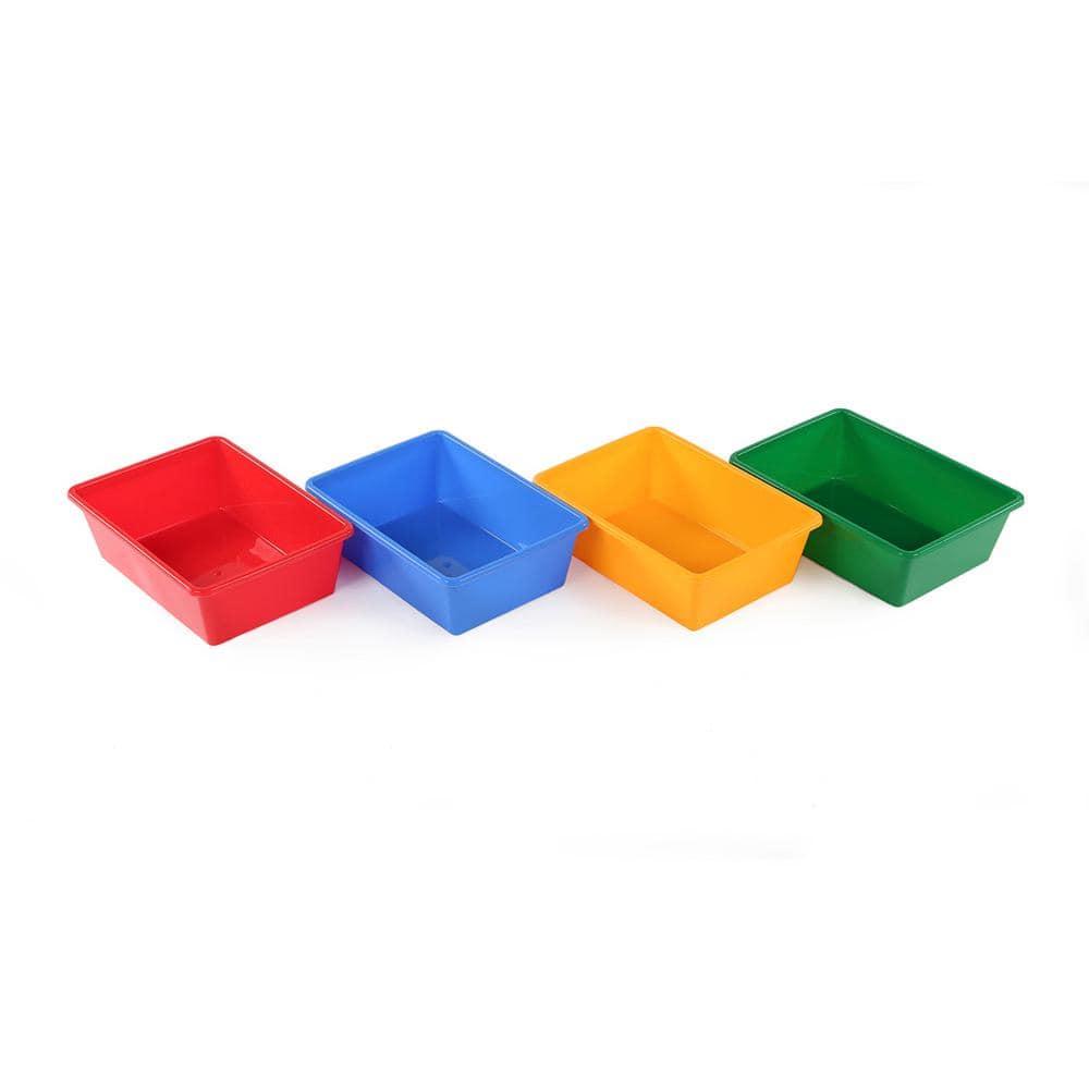 Humble Crew Large Plastic Storage Bins, Set of 4, Primary Colors