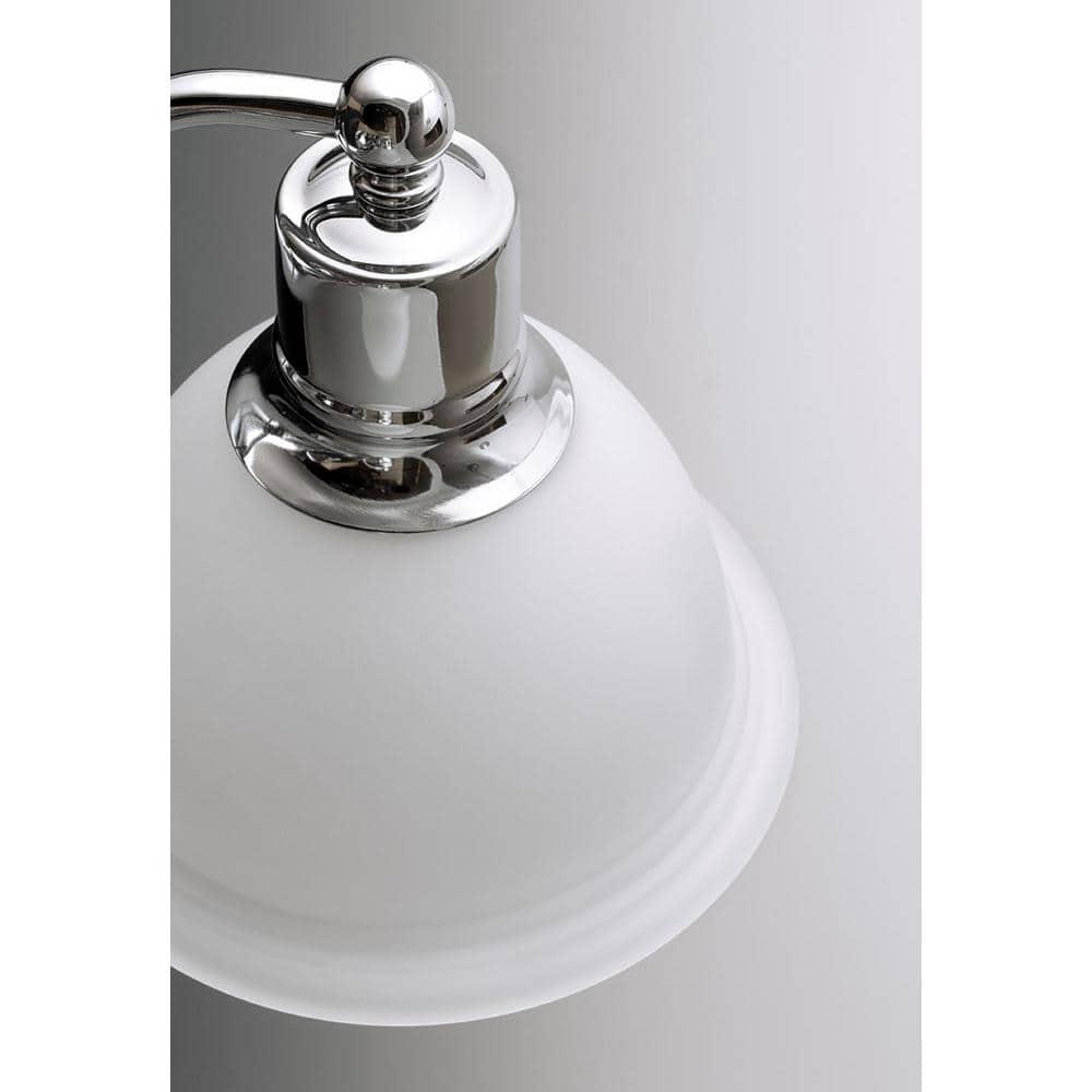 Progress Lighting Madison 3-Light Wall Bracket, Polished Chrome, White Etched Glass