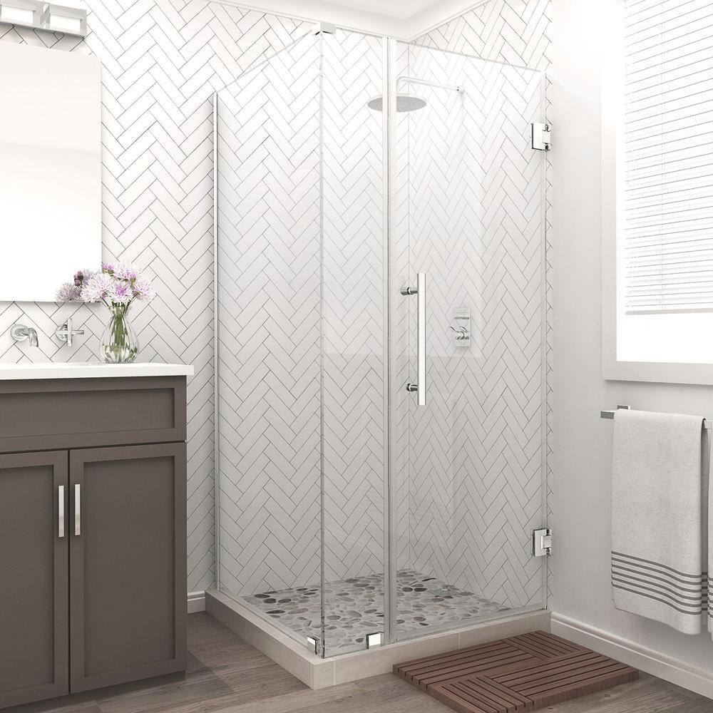 Aston Bromley 36" x 72" Rectangle Hinged Shower Enclosure SEN967EZ-CH-362236-10