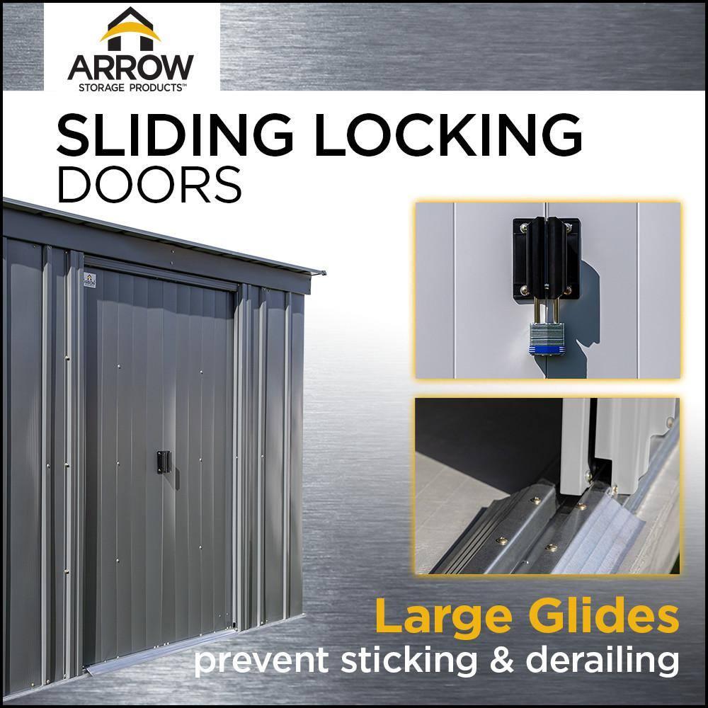 Arrow 6 ft. W x 5 ft. D Galvanized Steel Storage Shed