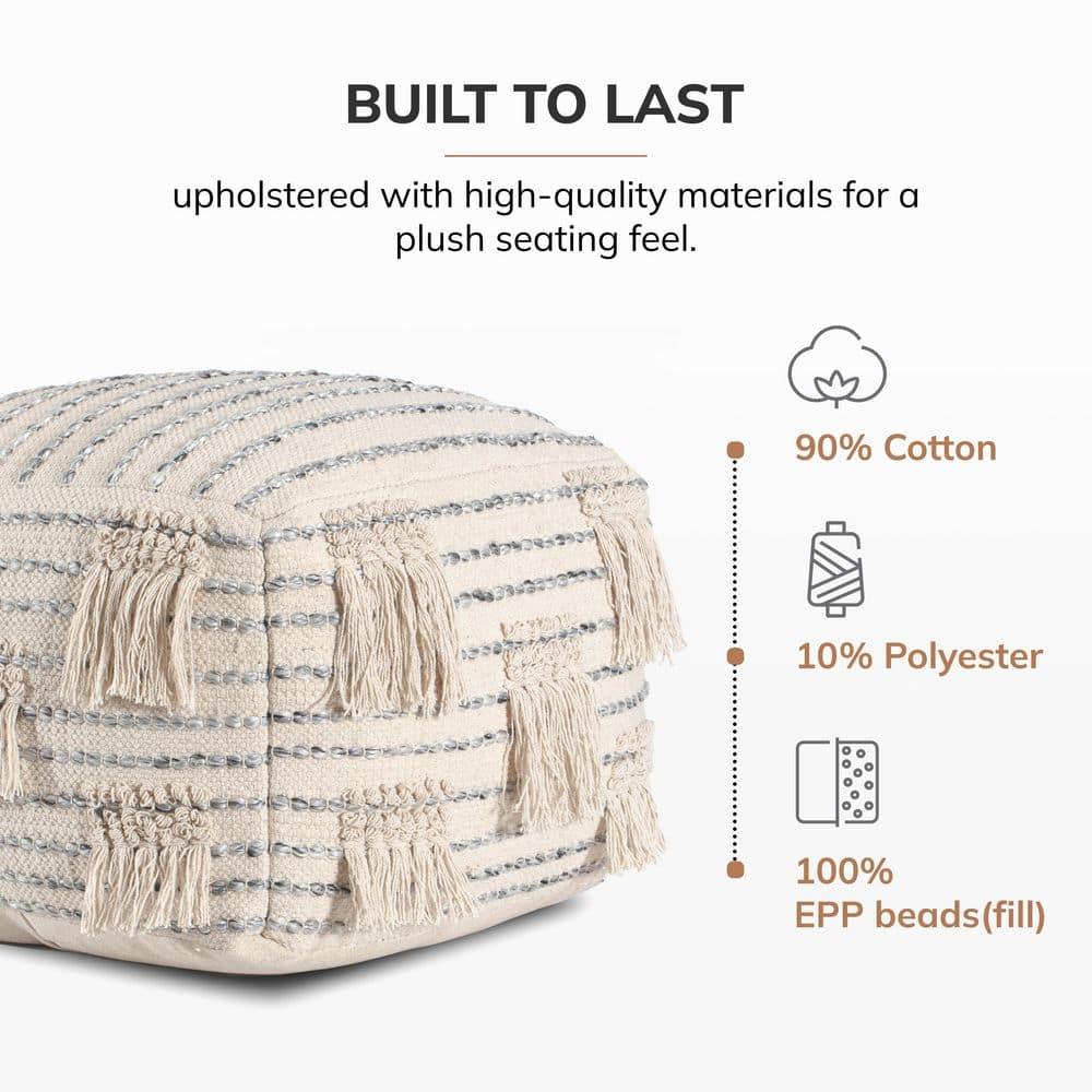 Cherokee Pouf Cream - Anji Mountain