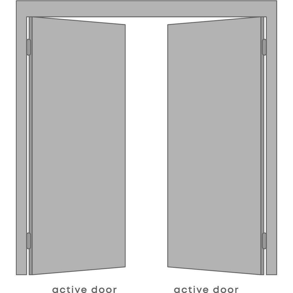Belldinni Avon 207 Solid Manufactured Wood and Glass Frosted Prefinished Standard French Door