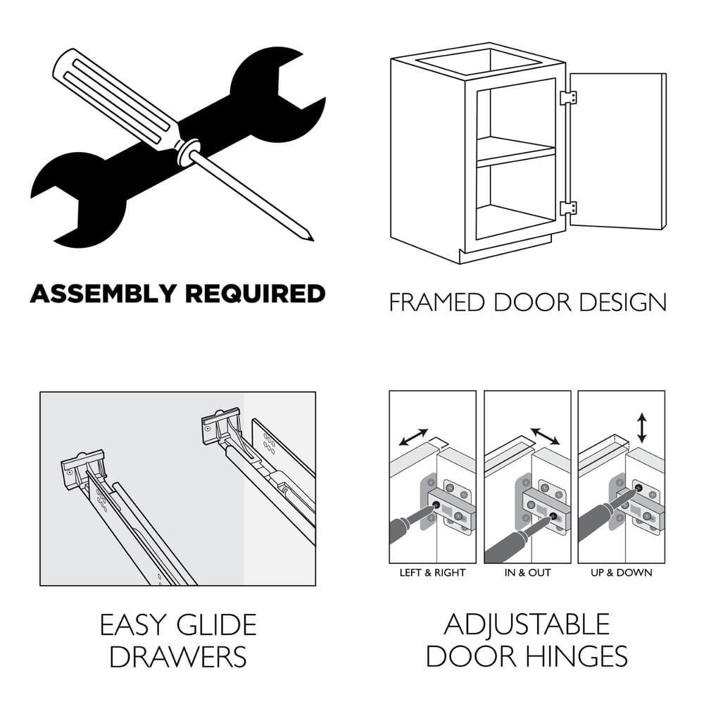 Design House Brookings 48 Inch Bathroom Vanity, Ready to Assemble, Solid Wood, Sherwin Williams – Design House, 599001-