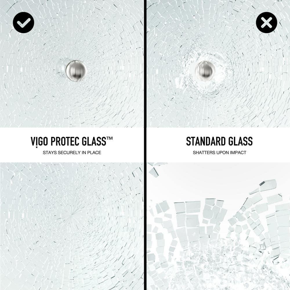 Elan 56-60" W x 66" H Sliding Frameless Tub Door with 3/8" Laminated Glass