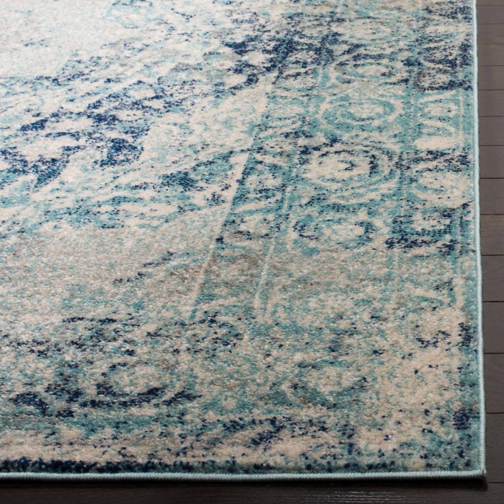 Madison MAD152 Power Loomed Indoor Area Rug - Ivory/Blue - 6'x9' - Safavieh