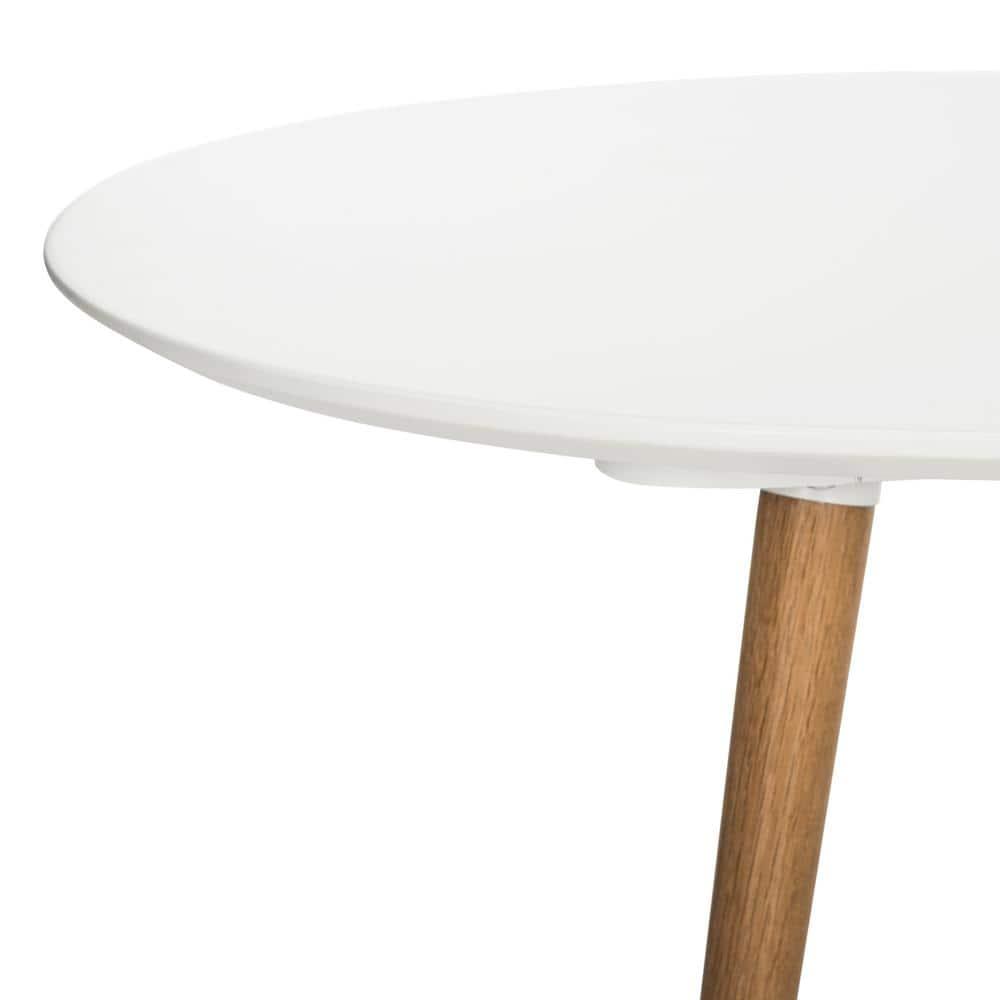 Saffron Split Coffee Table - White/Oak - Safavieh
