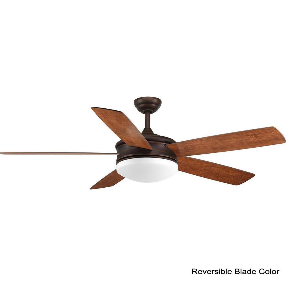 P2548-2030K-Progress Lighting-Fresno - Wide - Ceiling Fan - 1 Light - Handheld Remote in Modern style - 60 Inches wide by 17.25 Inches high-Antique