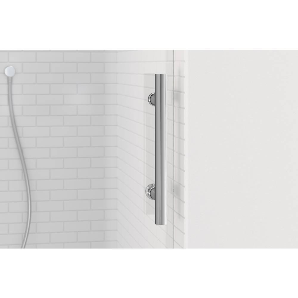 Vinesse 57" W x 76" H Single Sliding Frameless Shower Door