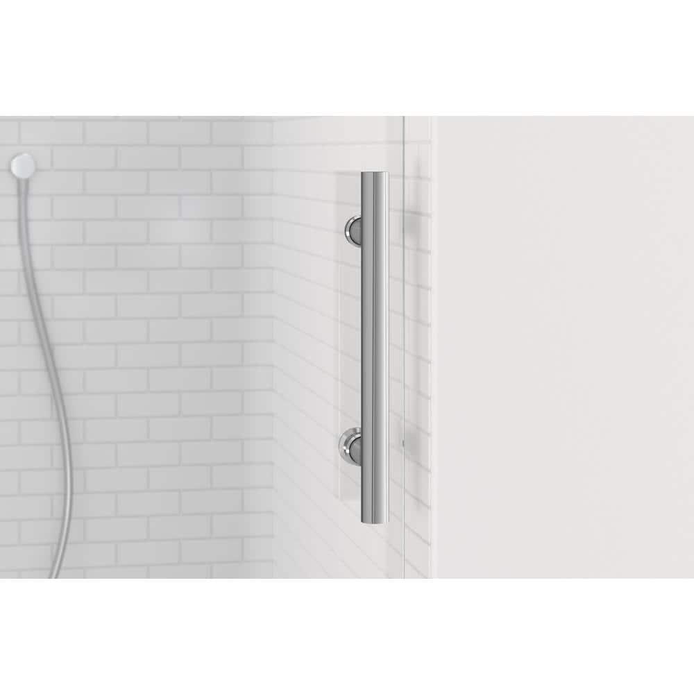 Vinesse 57" W x 76" H Single Sliding Frameless Shower Door