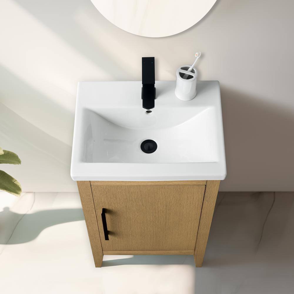 20'' Single Bathroom Vanity with Ceramic Top