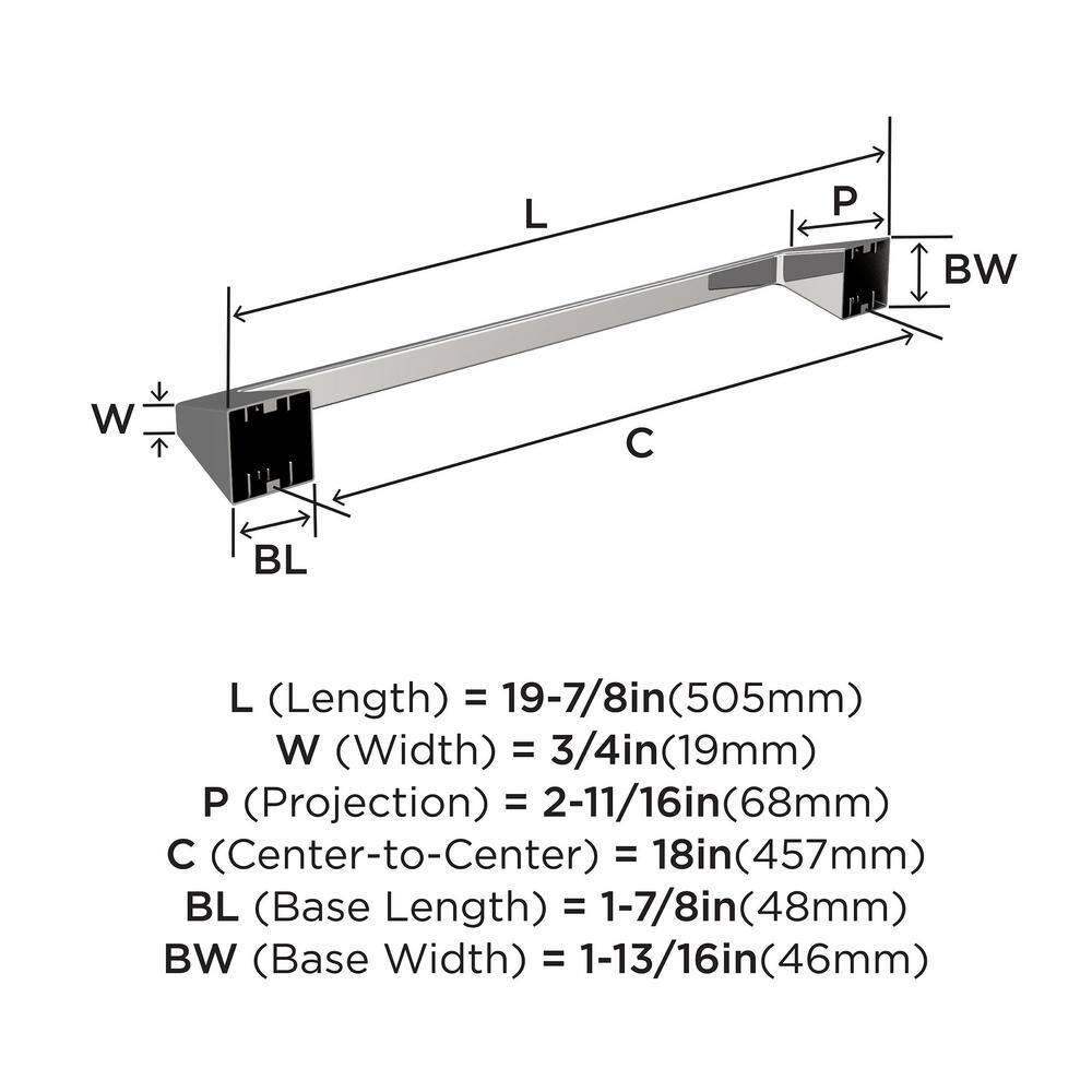 Blackrock 19.87" Wall Mounted Towel Bar