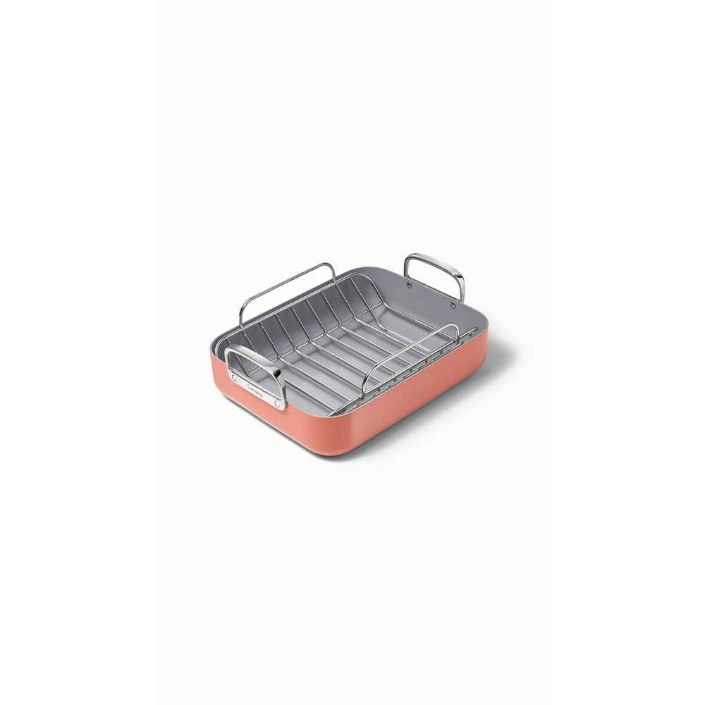 Caraway ® Perracotta Ceramic Non-Stick Roasting Pan with Rack