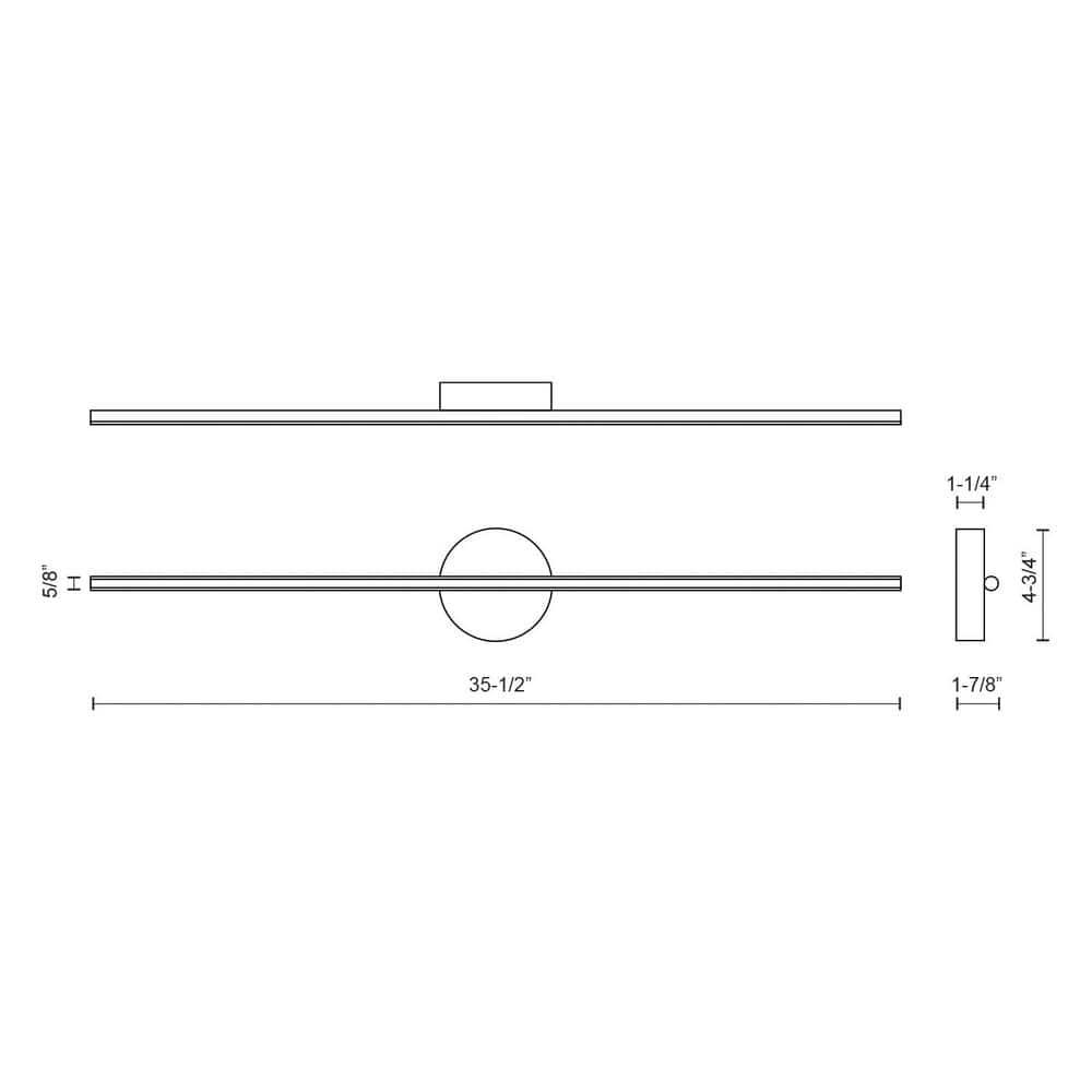 Chute Aluminum LED Wallchiere