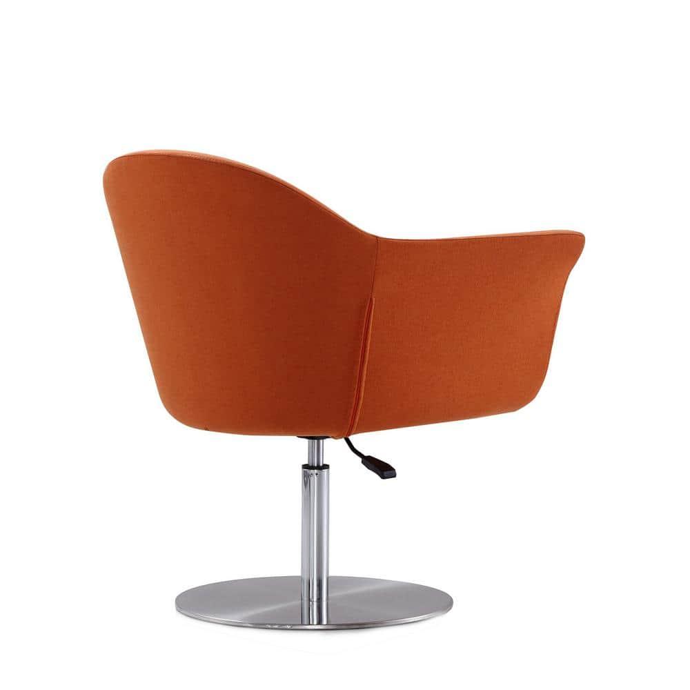 Voyager Swivel Adjustable Accent Chair, Orange
