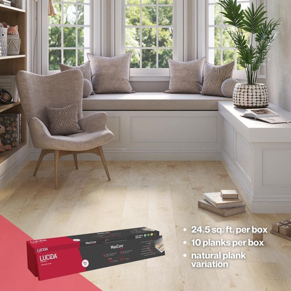 Lucida USA MaxCore Pro 20mil x 7.3" W x 48" L Click Lock Luxury Vinyl Plank Flooring