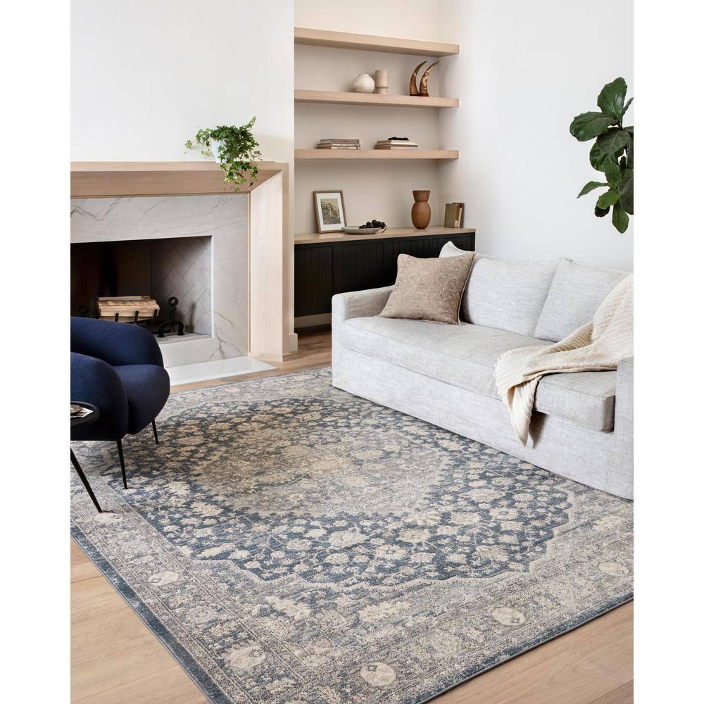 Loloi Teagan Denim / Mist 2'-8" x 4' Accent Rug