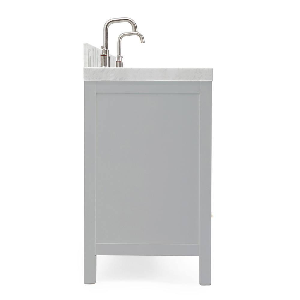Cambridge 72'' Double Bathroom Vanity with Carrara Marble Top
