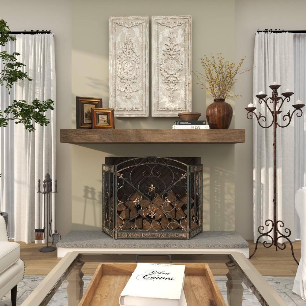 DecMode Candelabro Alto con Desplazamiento de Metal Marrón con 6 Soportes