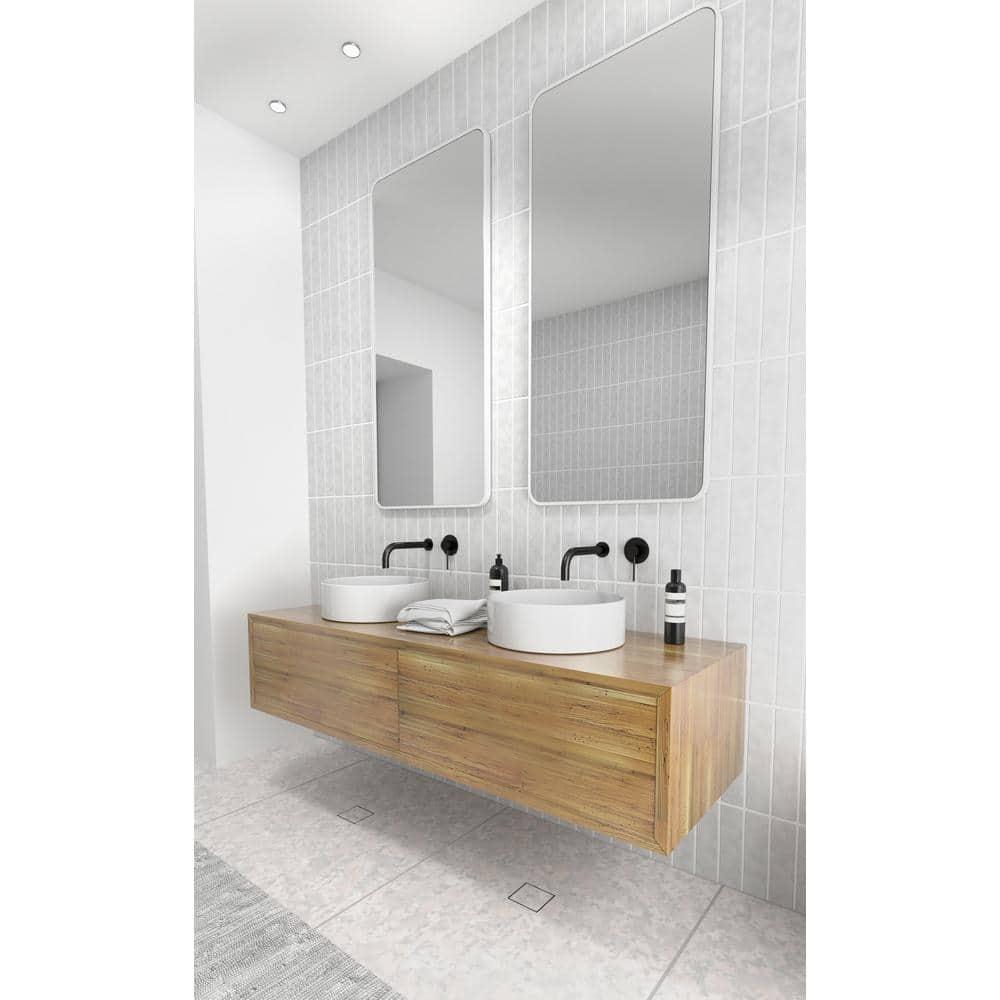 Trinity 22 in. x 48 in. Square Radius Mirror