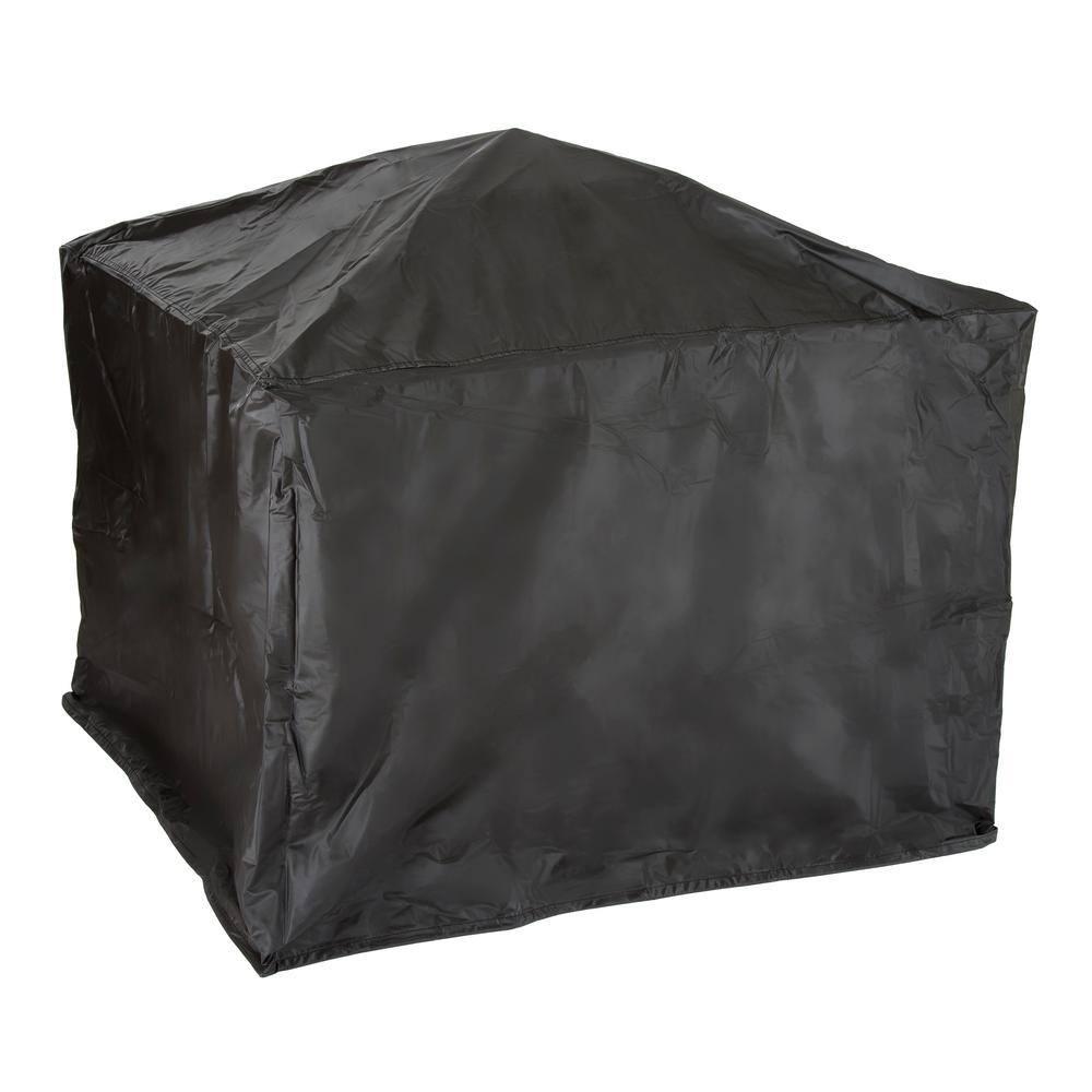 Pure Garden 26-Inch Outdoor Fire Pit with Screen, Cover, and Poker (Bronze)