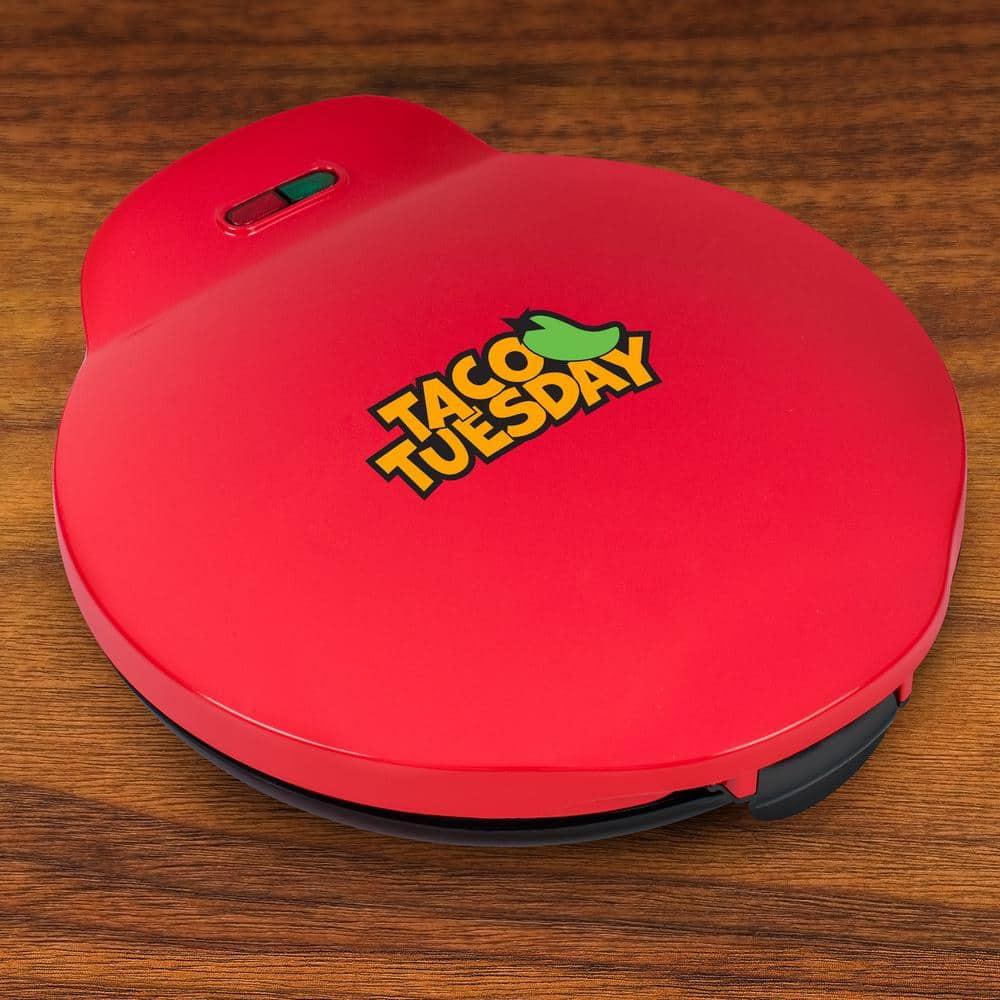 Taco Tuesday TCTEQM10RD 10 In. Electric Quesadilla Maker