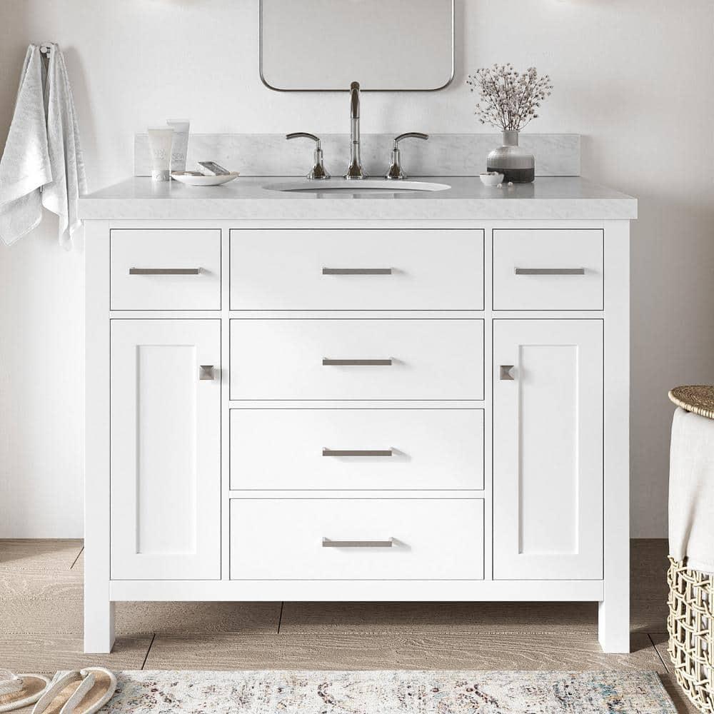 Ariel H036slcqrvo Bristol 36" Free Standing Single Basin Vanity Set - White