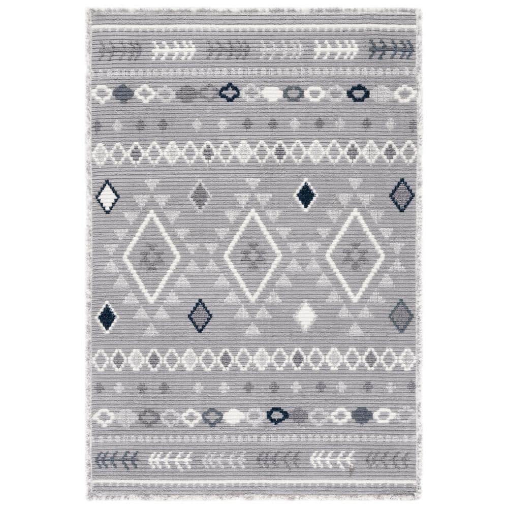 Marrakesh MRK606 Power Loomed Area Rug - Gray/Light Gray - 8'x10' - Safavieh.