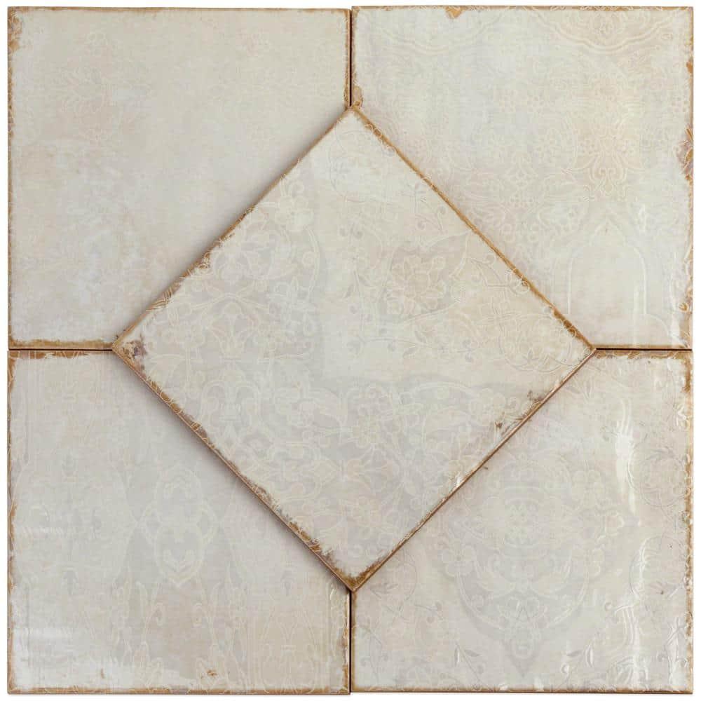 Angela Harris Harbour Tirreno Décor 8" x 8" Ceramic Floor and Wall Tile
